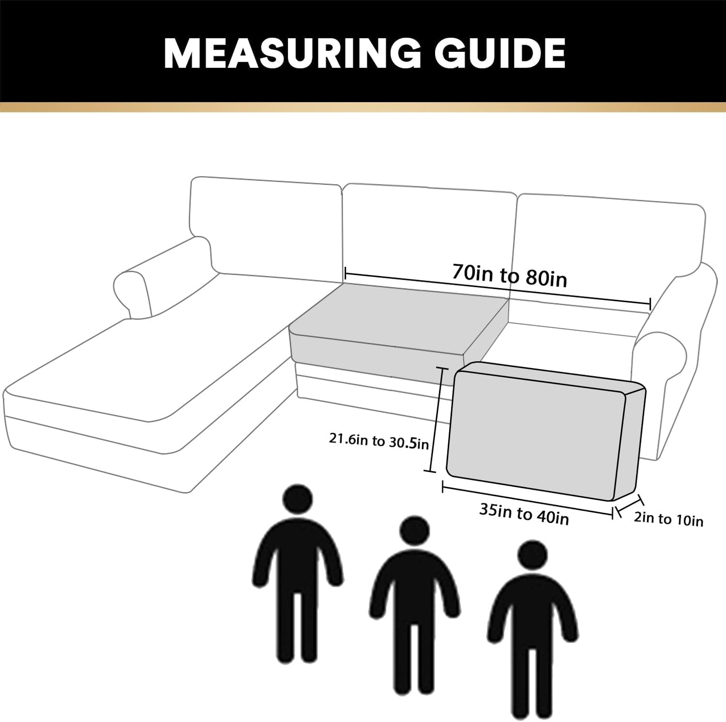 PrinceDeco Velvet Couch Cushion Cover Soft Stretch Cushion Slipcover for Chair Loveseat Sofa Cushion Furniture Protector Seat Cushion Sofa Cover (2 Piece Large Sofa Cushion Covers, Taupe)