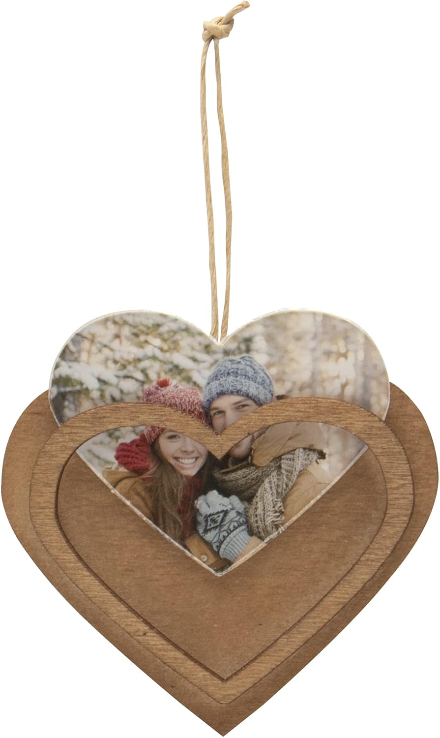 Wood Heart-Shaped 2.25" x 1.75" Photo Ornament - Pack of 10
