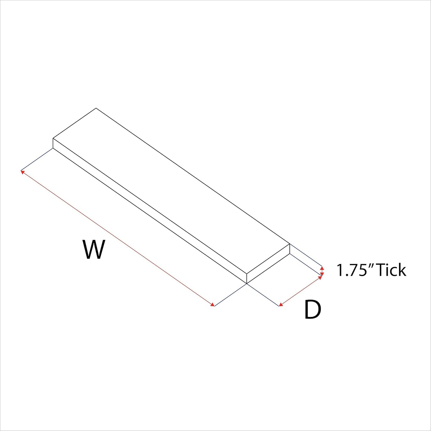 URBANDI, Rustic Floating Shelves, Set of 2, Hidden Bracket, Solid Wood, Heavy Duty, Wall Mounted Shelves, (Provincial, 48Wx10D)
