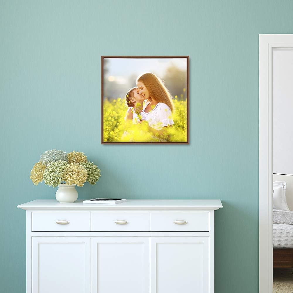 wall26 Framed Custom Canvas Wall Art for Living Room, Bedroom Canvas Prints for Home Decoration Ready to Hang - 16"x16", Natural Frame