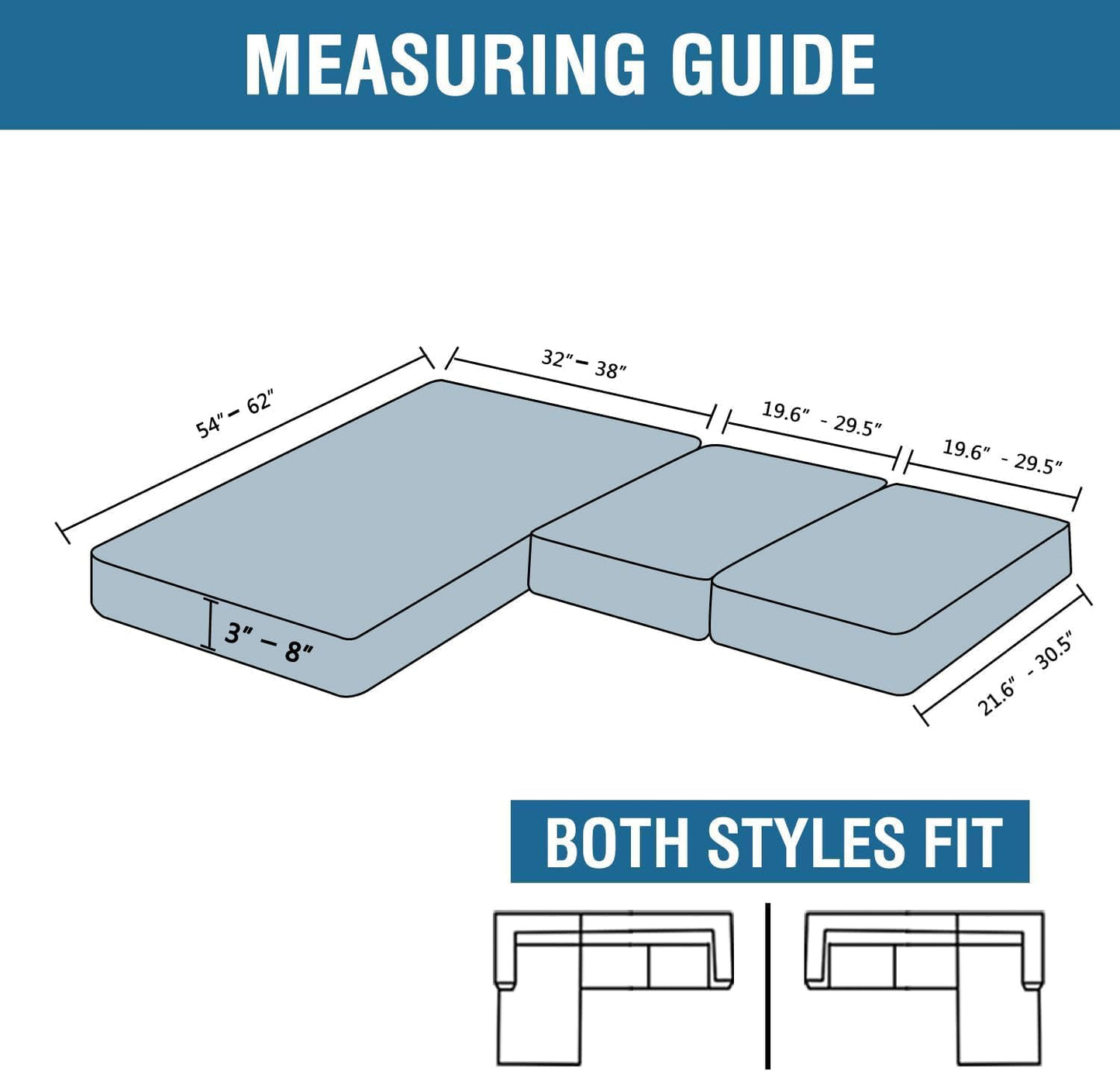 H.VERSAILTEX Velvet Stretch Sectional Couch Covers 3 Pieces Sofa Seat Cushion Covers L Shape Separate Cushion Couch Cover for Both Left/Right Sectional Couch (Large Sofa 2 Seater + 1 Chaise, Camel)