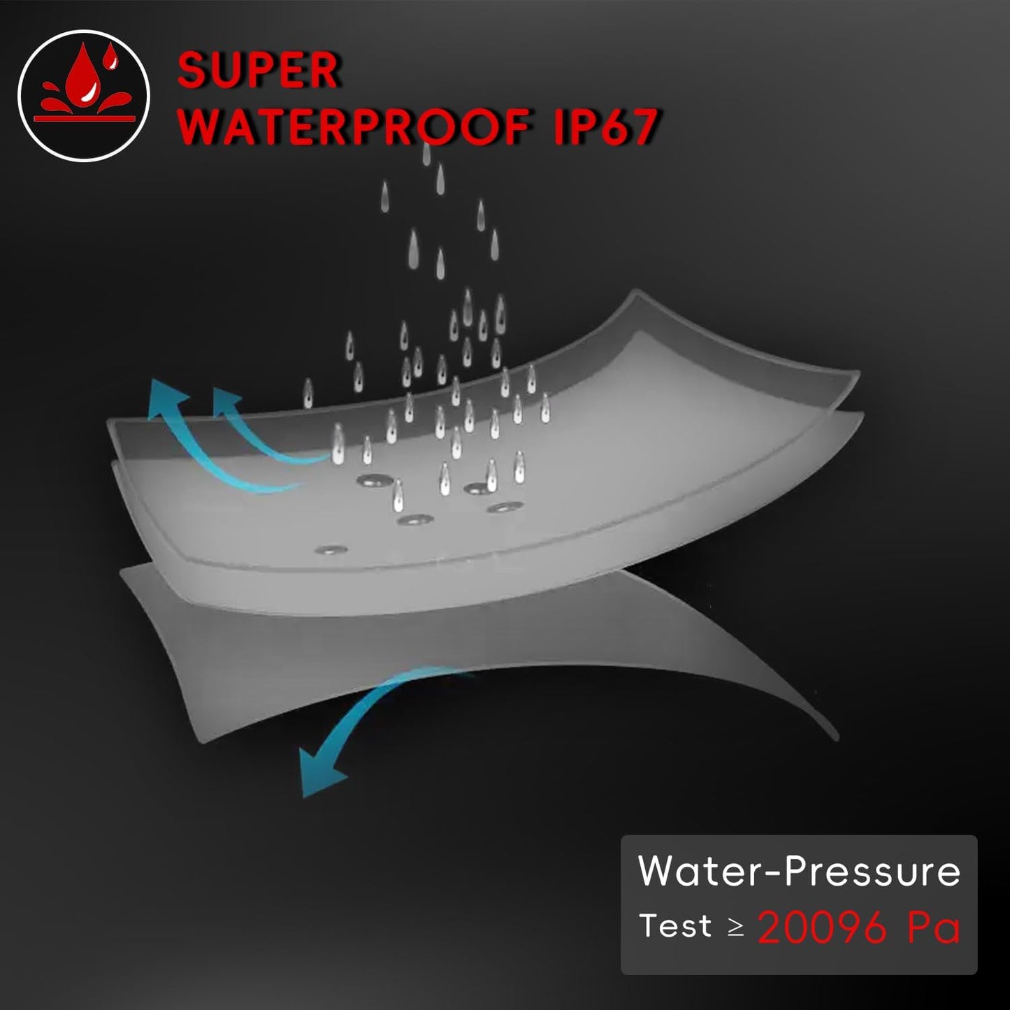 Motorcycle Cover | Heavy Duty PVC | Soft Inner Cotton | Waterproof Outdoor | All Season Universal | 4 Reflective Strips | 3 Windproof Straps | 1 Lock Hole | 1 Storage Bag | (Black, XL, 97")
