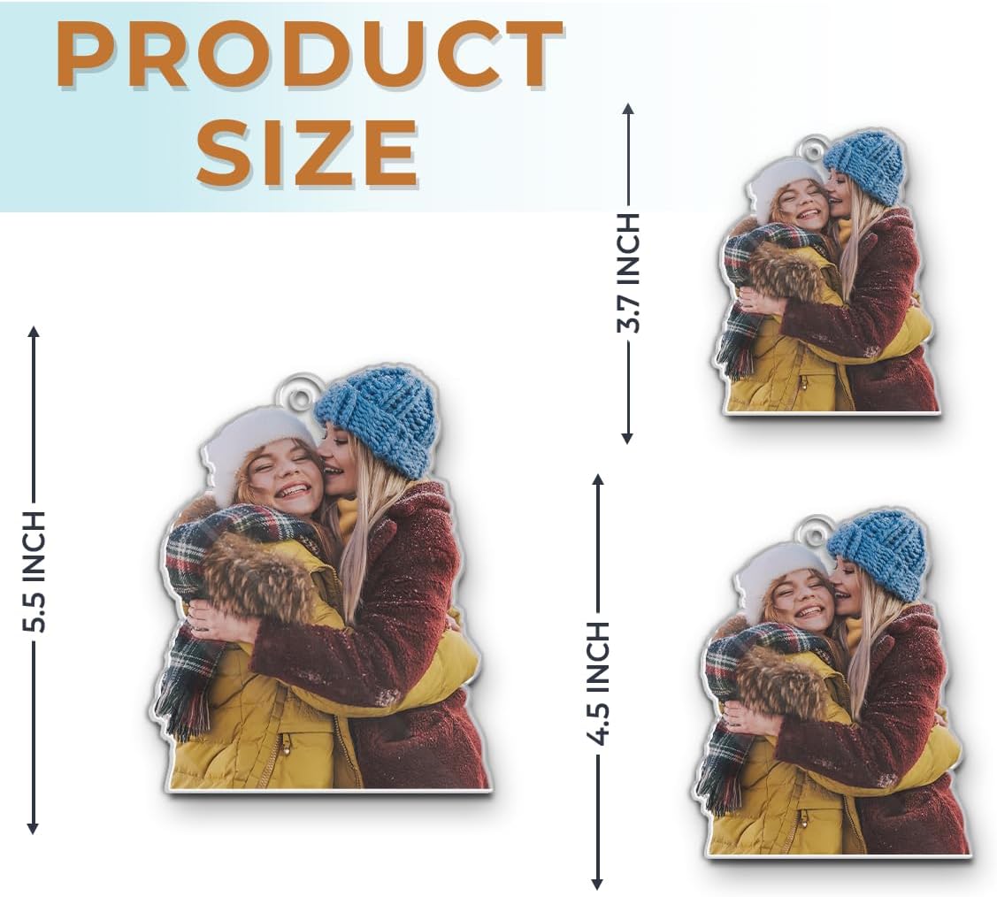 Pawfect House Personalized Photo Ornament, Custom Photo Christmas Ornaments, Best Friend Birthday Gifts For Her, Sister Gift, Christmas Tree Decorations, Friendship Gifts For Women, Sister, 2D Acrylic