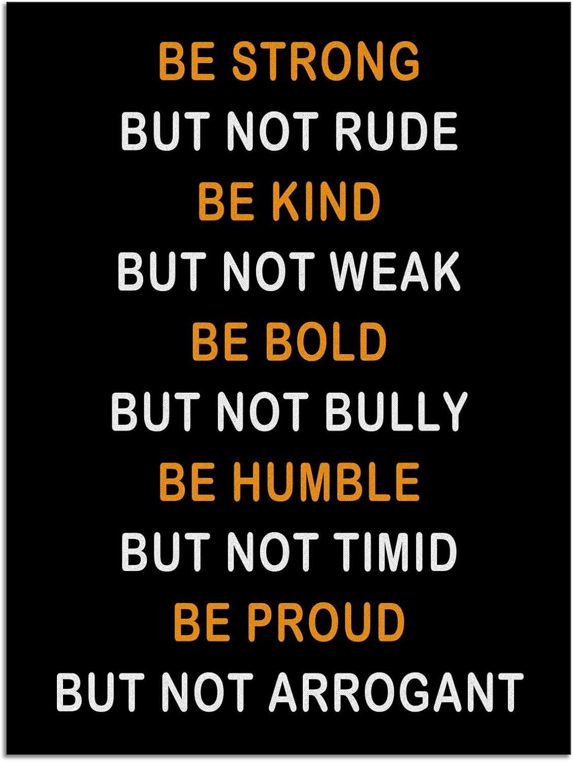 Office Wall Decor Inspirational Canvas Wall Art Motivational Prints Posters Be Strong Inspiring Positive Quotes Pictures Prints Artwork Living Room Decor for Home Framed Ready to Hang [18''Wx 24''H]