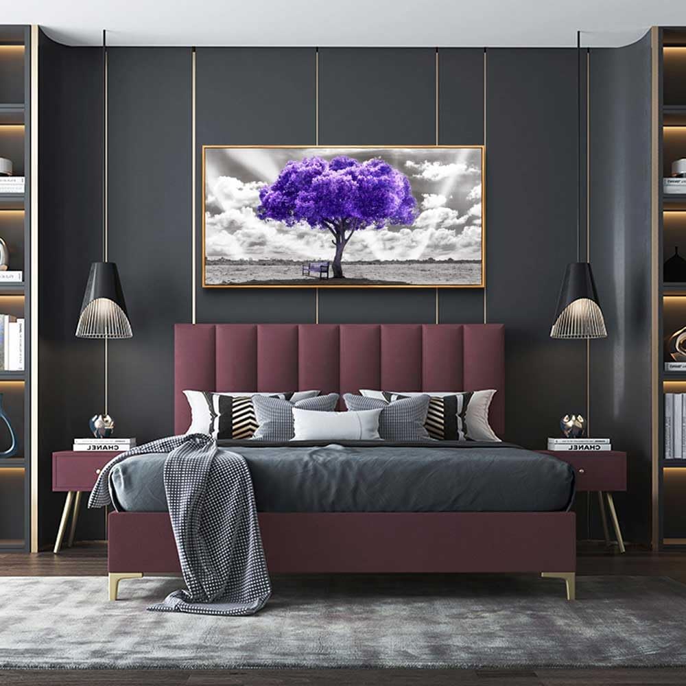 Hyidecorart Large Size Wall Decor - Wood Framed Canvas Art for Living Room, Bedroom & Office - Abstract Black & White Wall Painting - 24" x 48" Ready to Hang