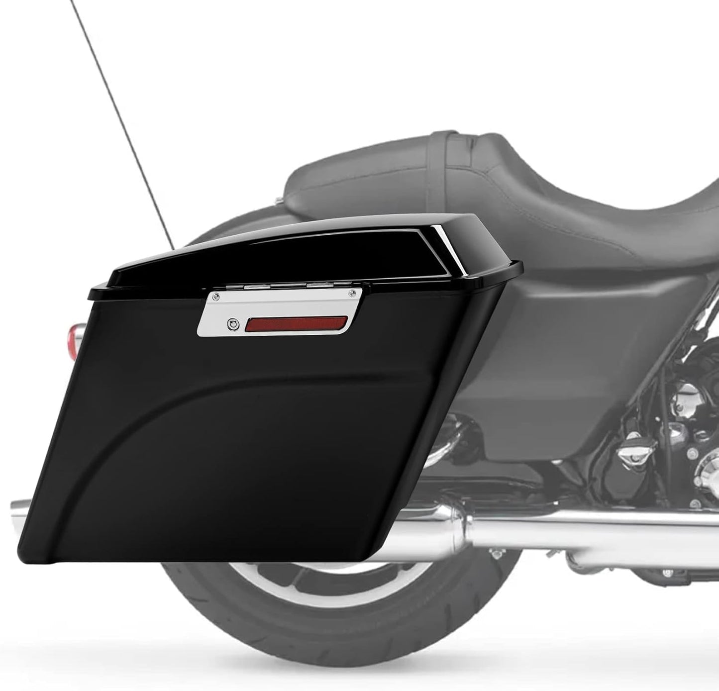 XFMT Motorcycle Stretched Saddlebags 5" Extended Hard Saddle Bags For Harley Touring Road King Street Glide Road Glide Electra Glide Ultra Classic 1993-2013