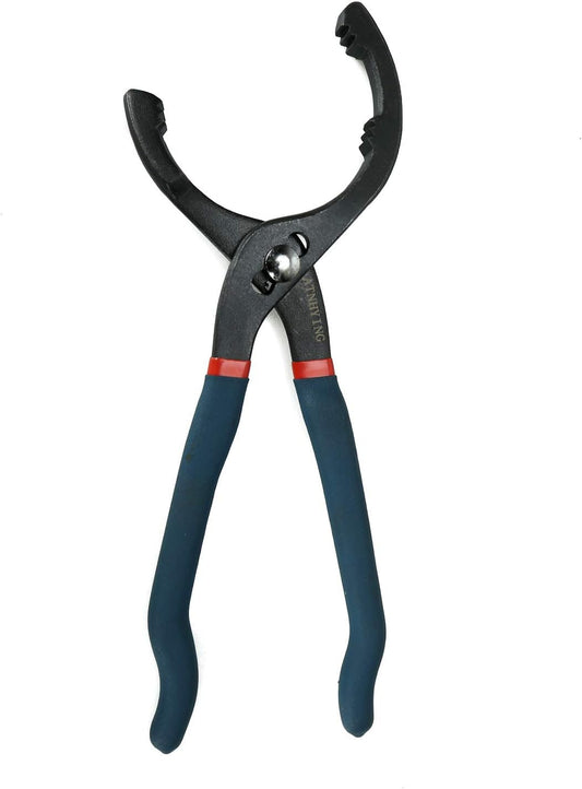 10" Oil Filter Pliers, Adjustable Small Oil Filter Wrench, Universal Oil Filter Removal Tool No Slipping for Engine Filters, Conduit, Fittings (10 Inch)