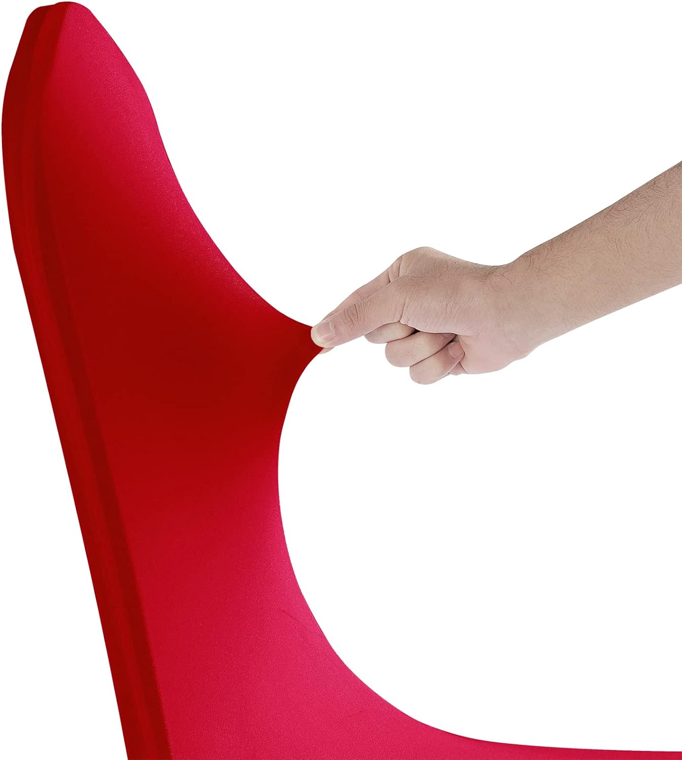 SUPERO Red Waterproof Polyester Spandex Chair Cover (100PCS, Universal Fit, Protector, for Party, Banquet, Wedding Event, Hotel)