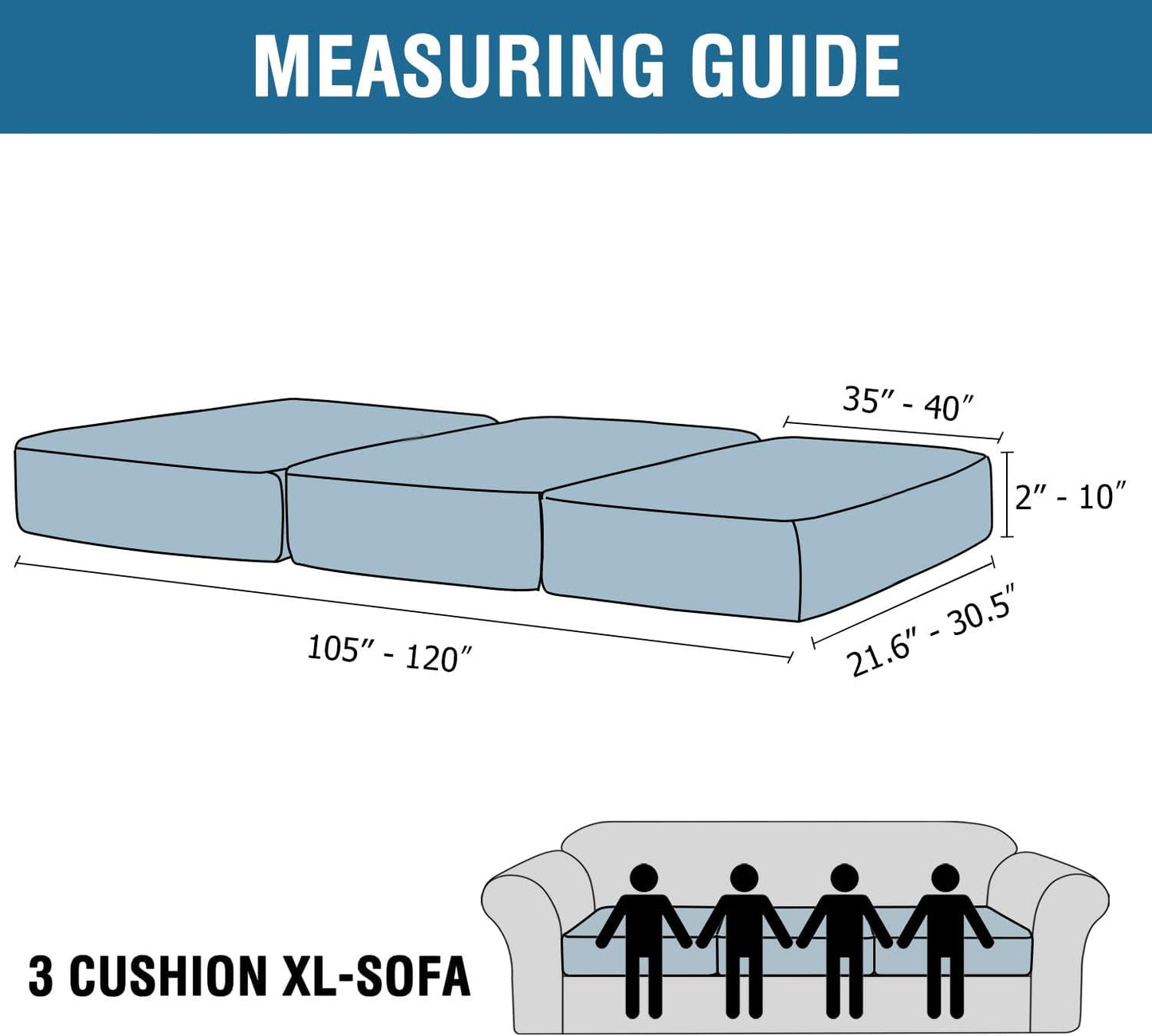 H.VERSAILTEX Velvet Stretch Couch Cushion Cover Plush Cushion Slipcover for Chair Loveseat Sofa Cushion Furniture Protector Seat Cushion Sofa Cover (3 Piece XL Sofa Cushion Covers, Taupe)