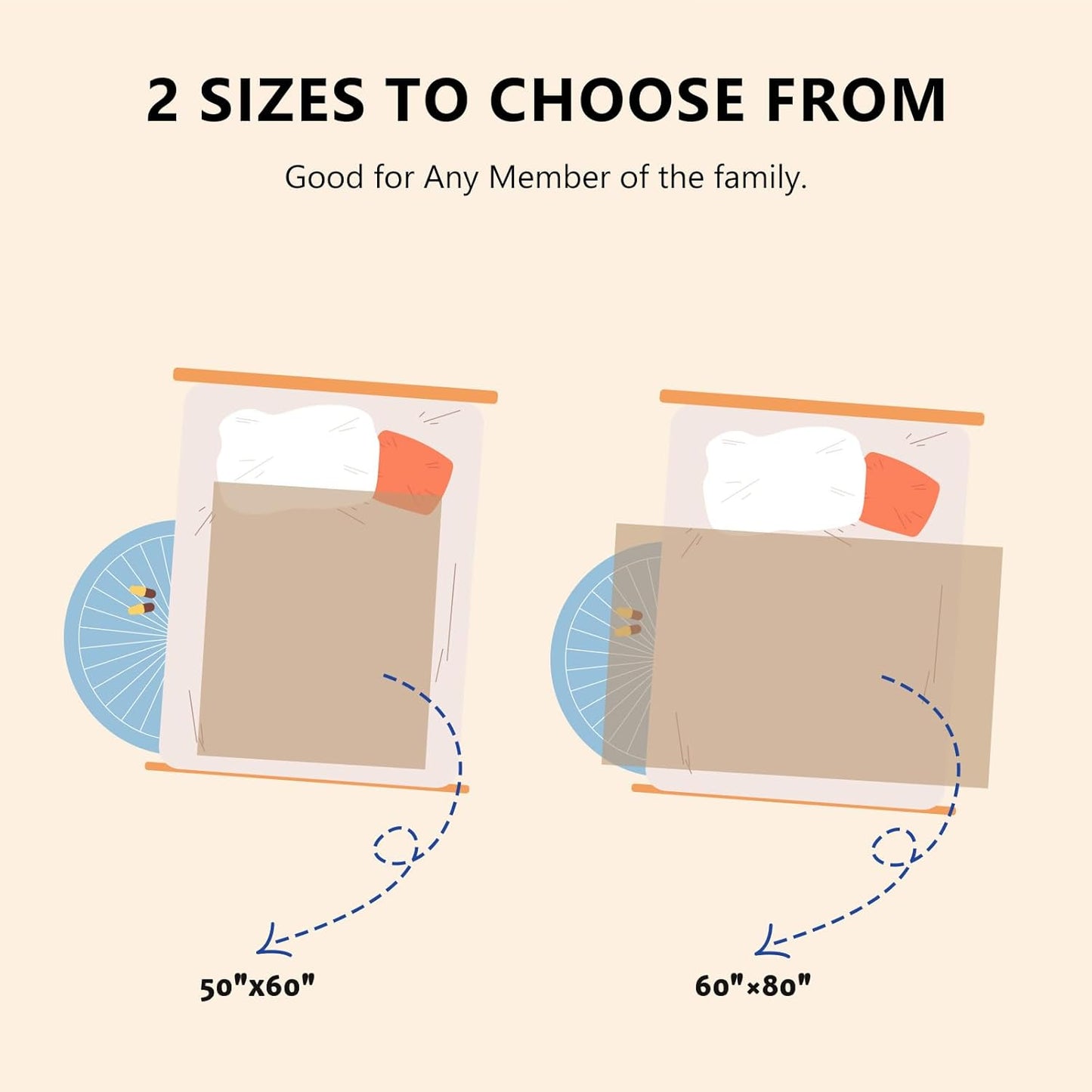 L'AGRATY Chunky Knit Blanket Throw: 60''x80'' Chenille Chunky Knitted Throw Blanket for Bed Couch - Handmade Thick Big Cable Knit Blanket - Large Crochet Rope Blanket for Home Decor(Light Linen)