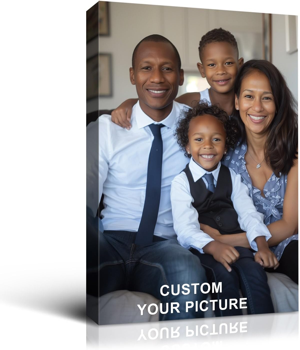 Wewejia Custom Canvas Prints with Your Photos for Family, 16x24inch Personalized Canvas Picture Wall Prints Best Custom Wall Decor for Living Room Bedroom Dining Room Office Easy to hang