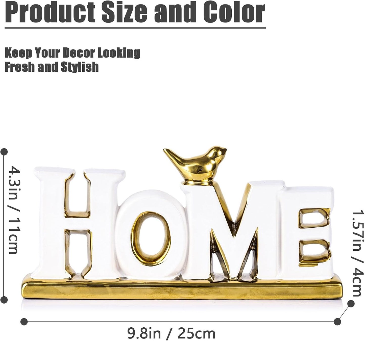 XMGZQ White and Gold Decor for Living Room Bedroom Bookshelf Coffe Table, Home Sign Aesthetic Statues Boho Wedding Accents Decorations, Knick Knacks Home Decor for Shelves,Living Room,Bedroom,Desktop