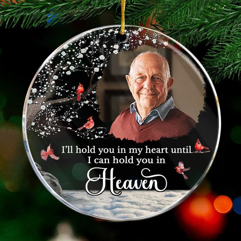 Pawfect House Custom Photo Acrylic Ornament, Personalized Christmas Sympathy Memorial Gift for Loss of Mom, Dad, I'm Always with You, Sympathy Gifts for Family Members, Family Christmas Ornaments