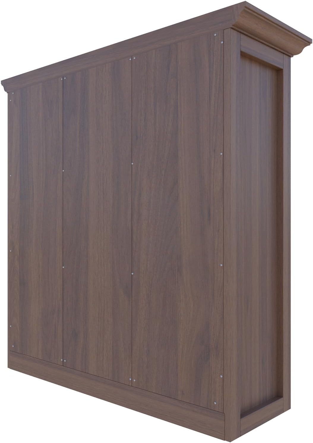 Cube Shelf Bookcase with Base - Wooden 3 Tiers Floor Standing Low Storage Cabinet for Home and Office, 9-Cube Lattice Bookshelf, Walnut