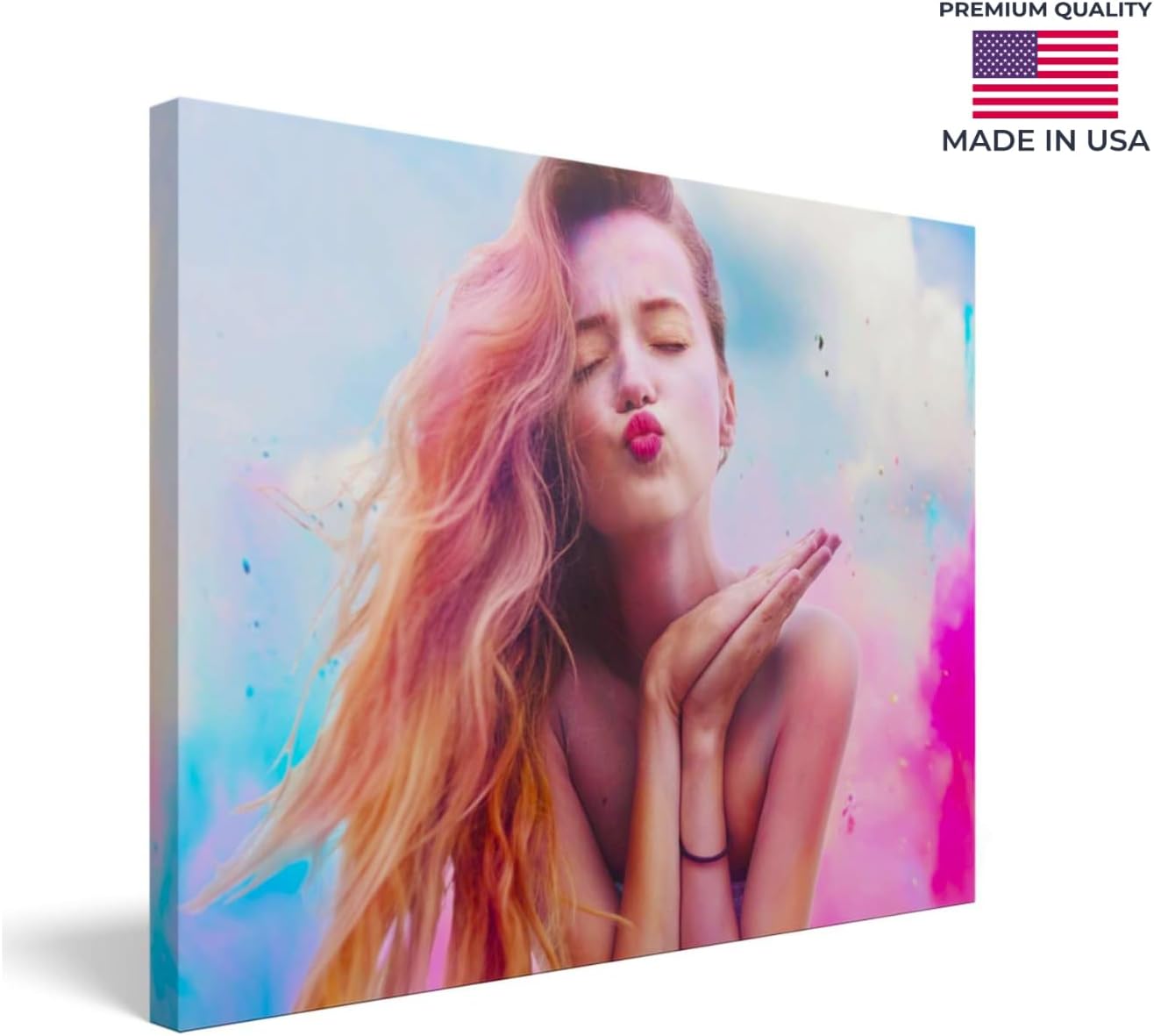 Photo.Gifts - Custom Canvas Prints with Your Photos 10x8 inch - Premium Quality Wall Decor Made in USA - Personalized Canvas Wall Art for Bedroom, Living Room, Wedding - Personalized Photo Gifts