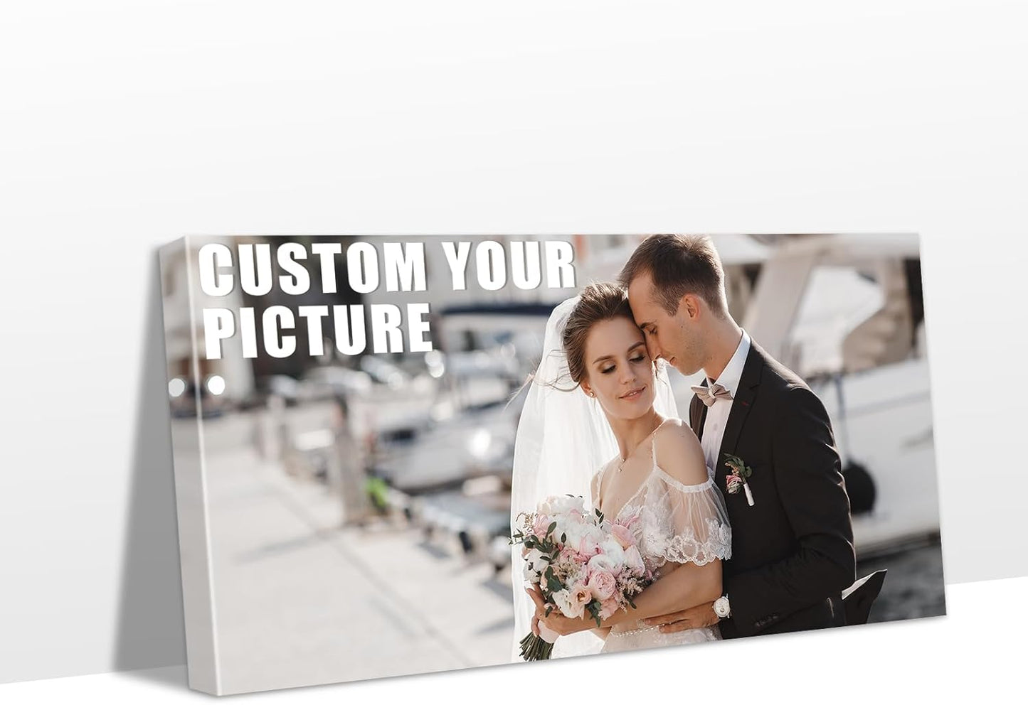 Personalized Custom Canvas Prints with Your Photos & Text, Customized Picture Print, Transform Own Images Into Framed Wall Art Digitally Printed Photo to Canvas, Keepsakes Gifts for Family 40x20’’