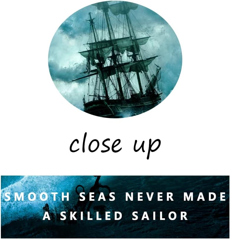 Smooth Seas Never Made A Skilled Sailor Motivational Wall Art Inspirational Canvas Poster Entrepreneur Quote Picture Home Office Decor Painting Framed and Stretched Ready to Hang [24''W x 36''H]
