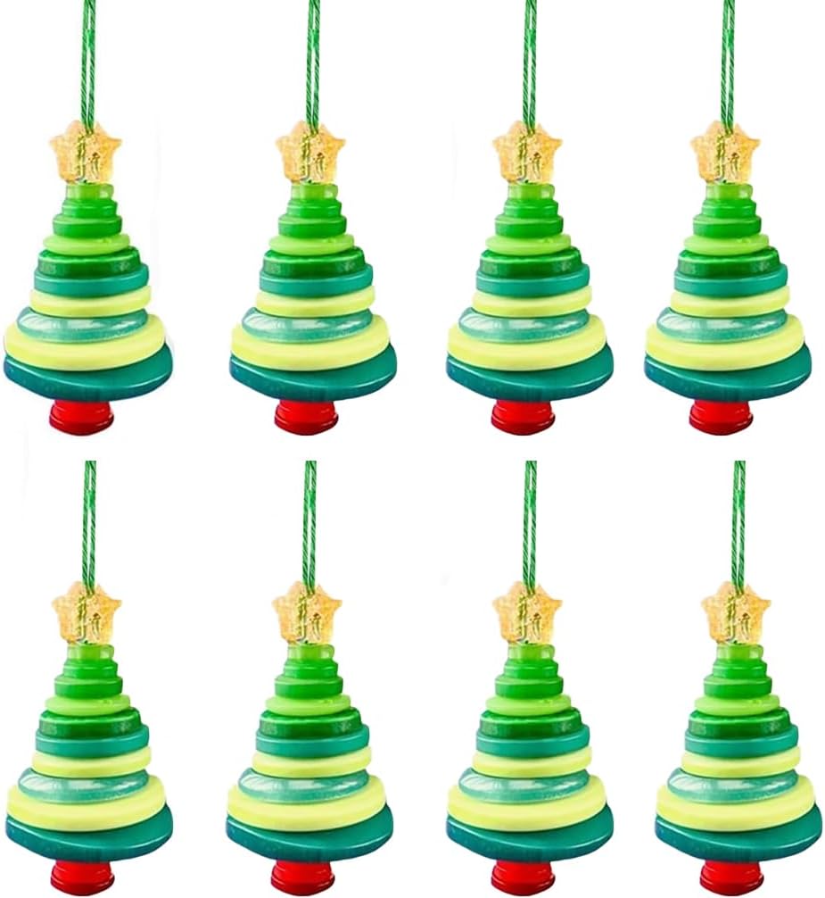 DIY Christmas Button Ornament Making Set - Snowman/Santa/Angel, Fun Holiday Craft Kit for All Ages, Ideal Xmas Tree Hanging Decor & Festive Gifts (C 8)