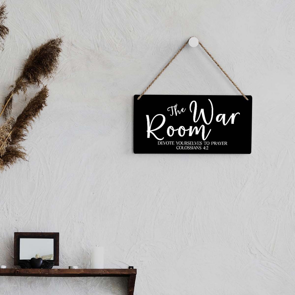 Black Decor Rustic War Room Decor Christian Bible Verse Wood Decoration Sign Regalos Cristianos Para Mujer Scripture Printed Wood Sign Wall Art Religious Gifts Faith Based Gifts