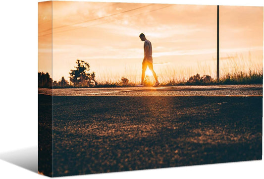 Laoife Custom Canvas Prints with Your Photos 46"x32", Canvas Photo Prints Custom, Personalized Canvas Wall Art for Office Home Bedroom Living Room Wall Decor, Gift for Father's Day Birthday Wedding