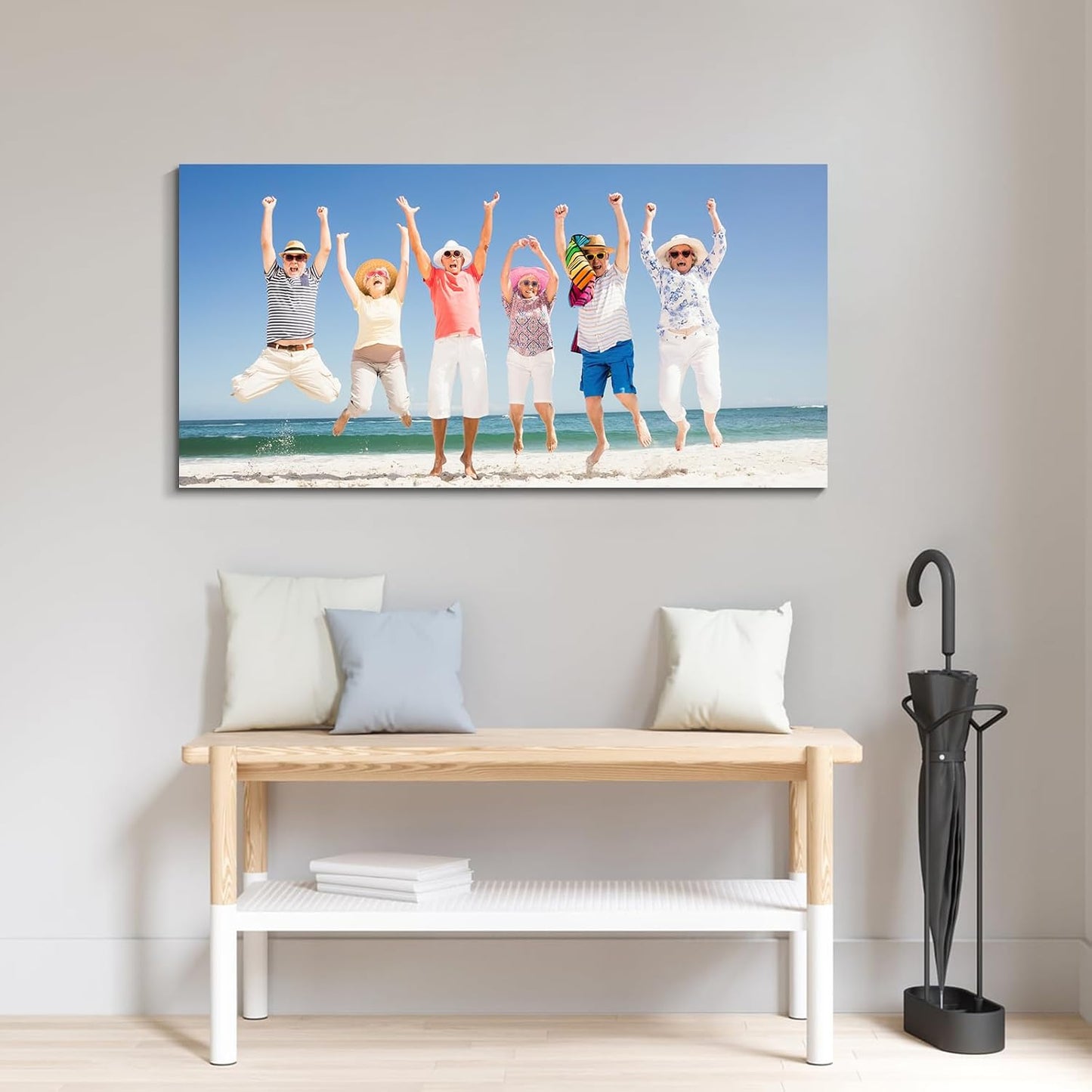 Wewejia Custom Canvas Prints with Your Photos 58x28 Inch, Upload your Travel Pictures/Photos - Custom Personalized Canvas Photo Gifts Father's Day Mother's Day Wedding Family Baby Pets Home Decor