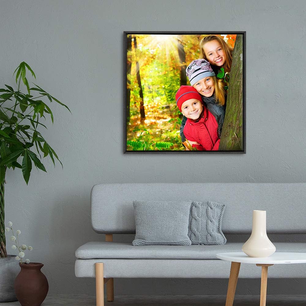 wall26 Framed Custom Canvas Wall Art for Living Room, Bedroom Canvas Prints for Home Decoration Ready to Hang - 16"x16", Black Frame