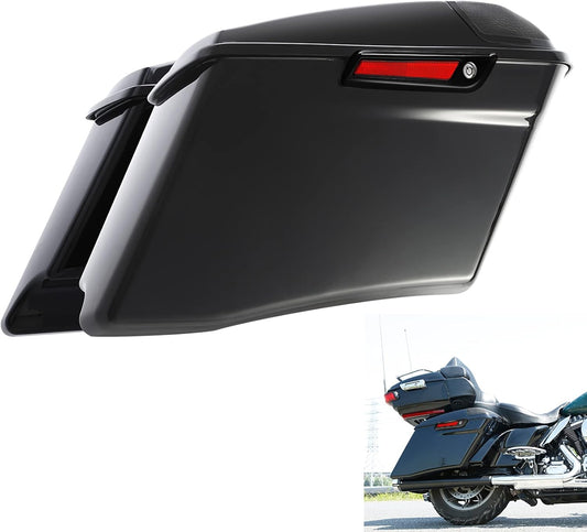 XFMT Motorcycle 4" Extended Hard Saddlebag Fit For Harley Touring CVO Road King Street Glide Road Glide Electra Glide '14-'24