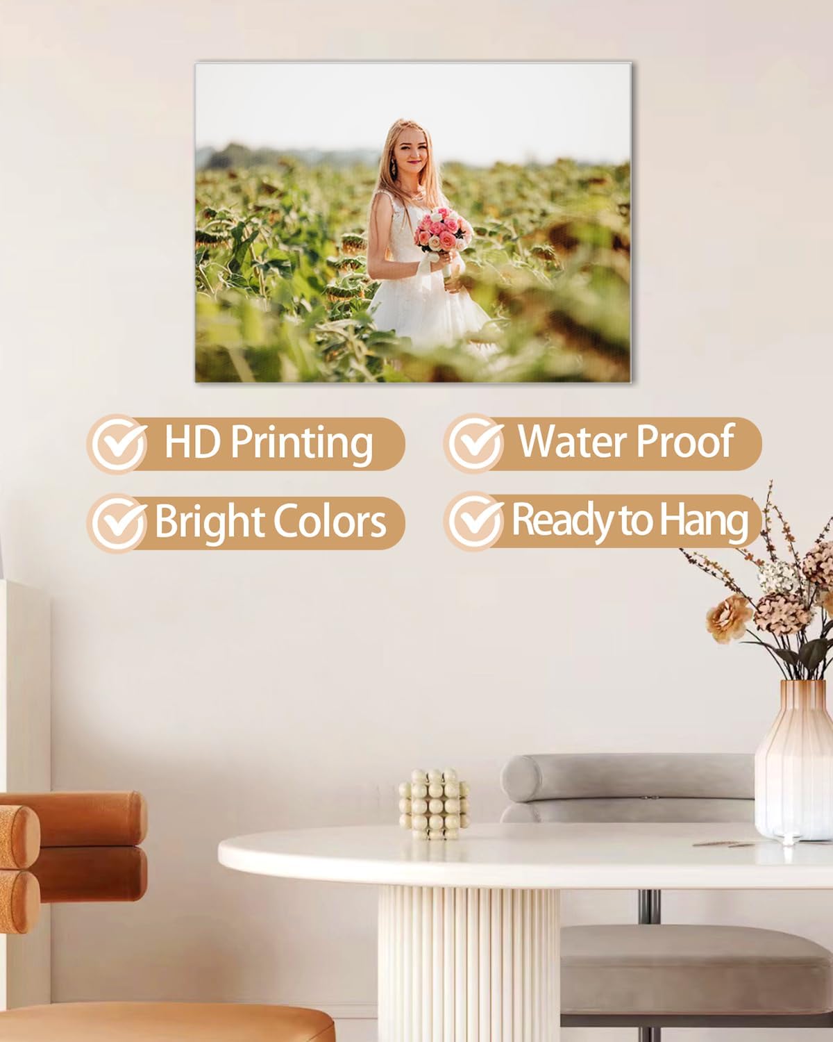 AbcCustomize Custom Canvas Prints,Transform Your Memories into Beautiful Art with Personalized Photo on Canvas,Personalized Canvas Wall Art for Home Decor, Gifts, and Keepsakes