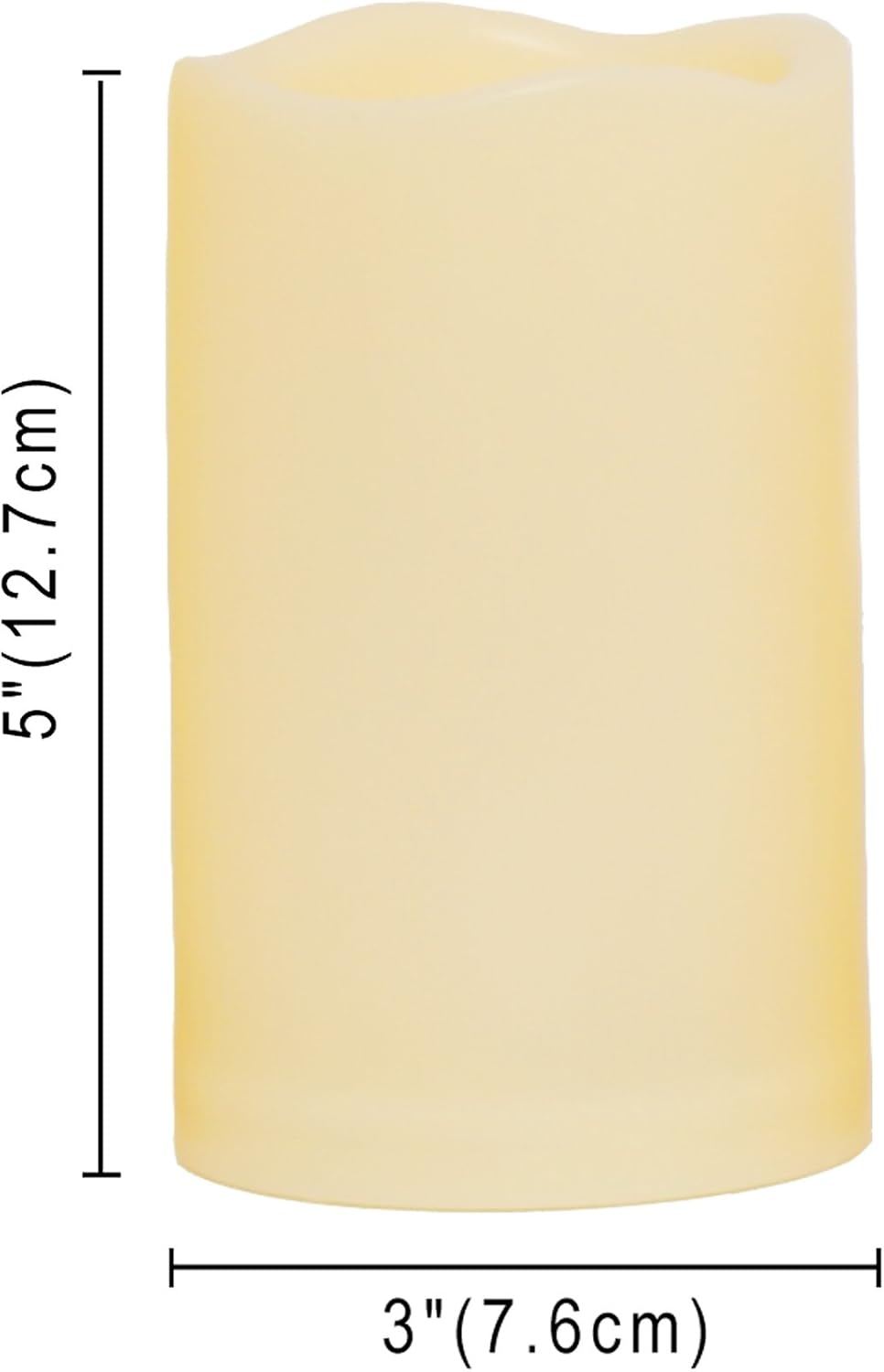 CANDLE CHOICE 3 Waterproof Outdoor Battery Operated Flameless LED Pillar Candle with Timer Flickering Plastic Resin Electric Decorative Light for Lantern Patio Garden Home Decor Party Wedding