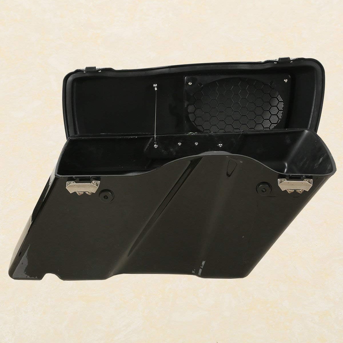 XFMT Hard Saddlebags Speaker Lid + Chrome Conversion Brackets For HARLEY HD SOFTAIL MODEL 1986-2013