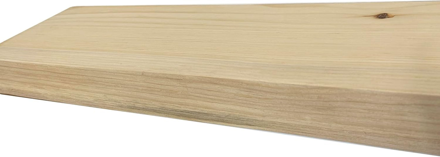 Joel's Antiques 36 Inch Floating Shelves for Wall - 36x6x2 in - Unfinished Wood Shelf Design, Wooden Wall Shelves for Bedroom, Bathroom, Kitchen and Living Room - Display and Store Your Décor at Home