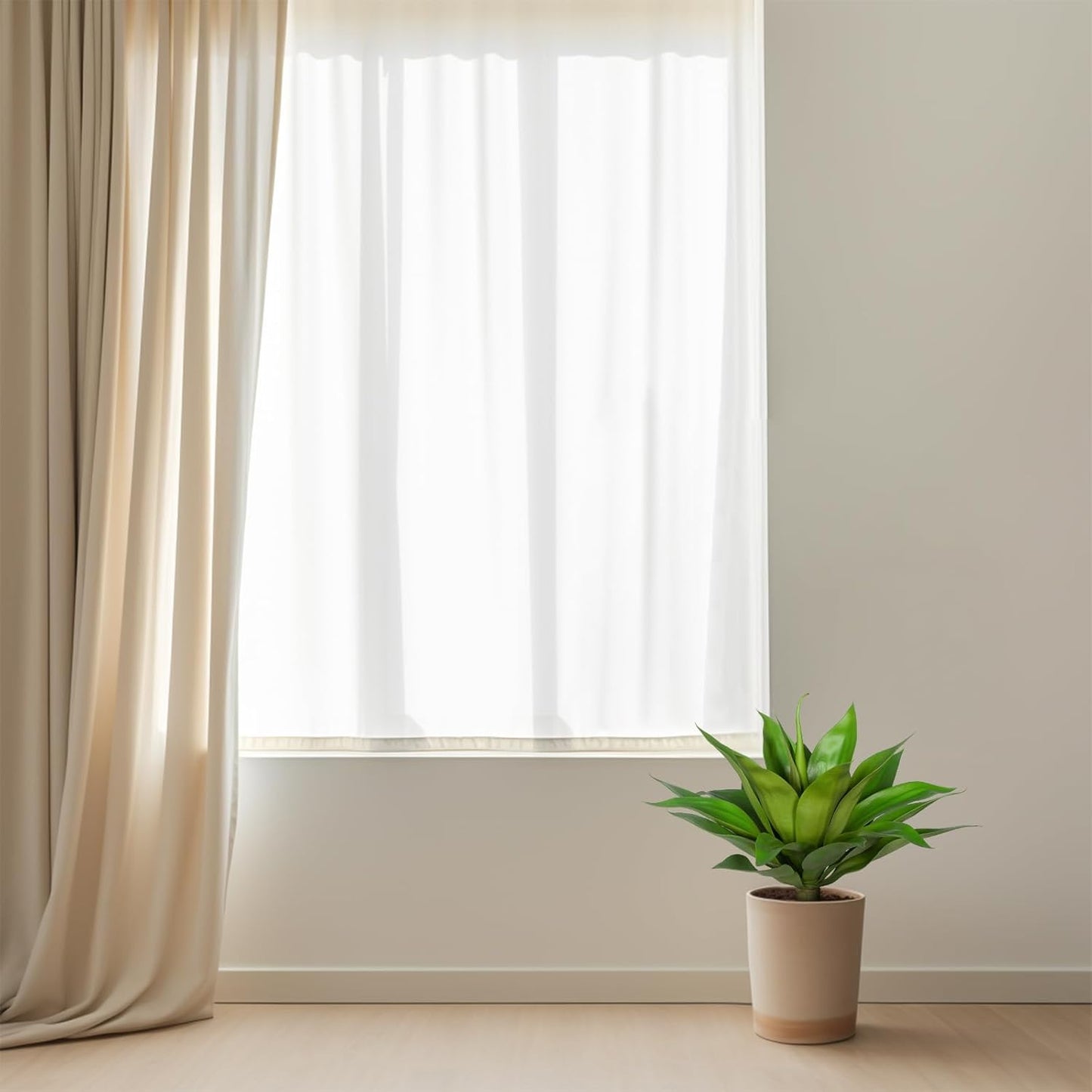 Fake Plants Artificial Agave Plants Indoor, UV Resistant Fake Agave Planters Outdoor Decorating.Artificial Plants for Outdoors Decor(1Pack,22') Spring Decorations for Home