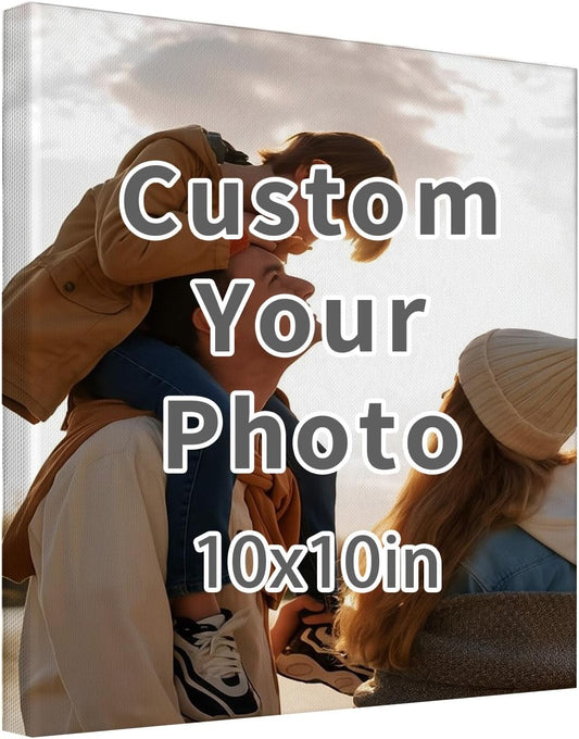 Custom Canvas Prints With Your Photos, Personalized Custom Canvas Wall Art, Customized Wall Art For Bedroom Unique Gift For Christmas Valentine'S Day Wedding Housewarming For Mom Women And Men 10×10