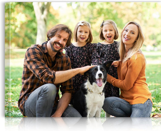 Custom Canvas Prints with Your Photos - Personalized Pictures Print, Customized Photo Gifts, Wall Art Poster Canvas Printing for Wedding, Family, Baby, Pets, Home Office Decor, Wrapped Frame 32x24