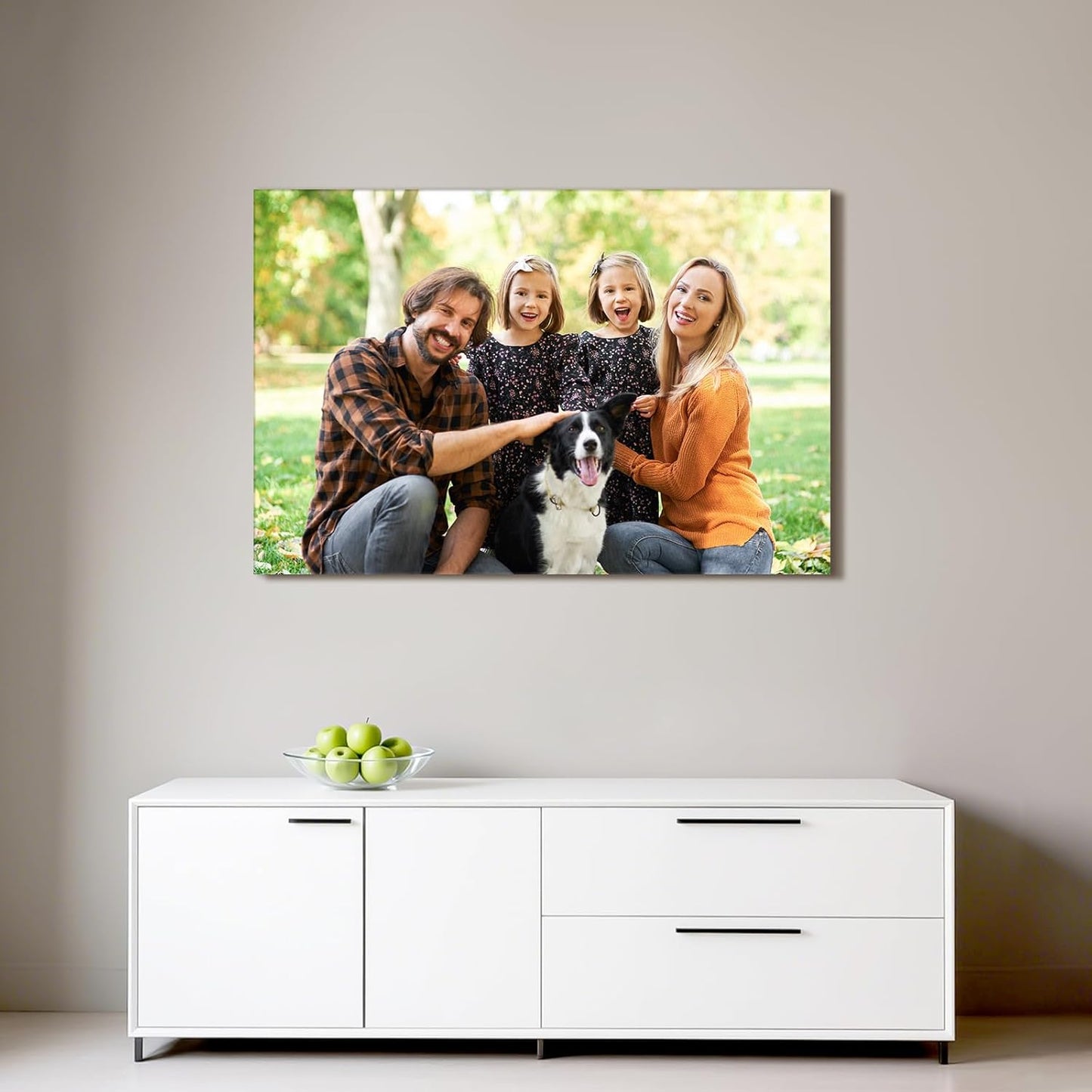 Custom Canvas Prints with Your Photos - Personalized Pictures Print, Customized Photo Gifts, Wall Art Poster Canvas Printing for Wedding, Family, Baby, Pets, Home Office Decor, Wrapped Frame 24x16