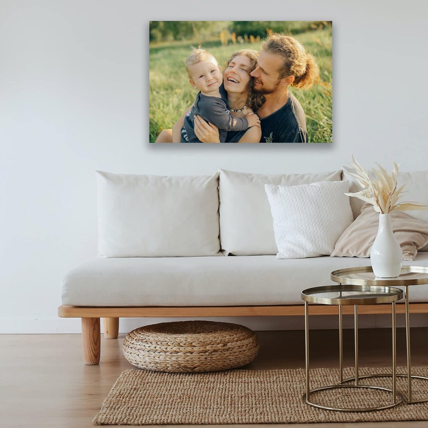Custom Canvas Prints with Your Photos Customized Wall Art Framed Personalized Canvas Pictures for Pet/Family Gifts for Mom/Men/Women (12'' W x 16'' H)