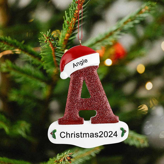 Personalized Christmas Ornaments - Custom Picture & Text Ornaments for Christmas 2024, Baby's 1st Christmas Ornament with Picture for Xmas Tree Custom Gifts for Family, Mom, Dad, Friend (A-Z)