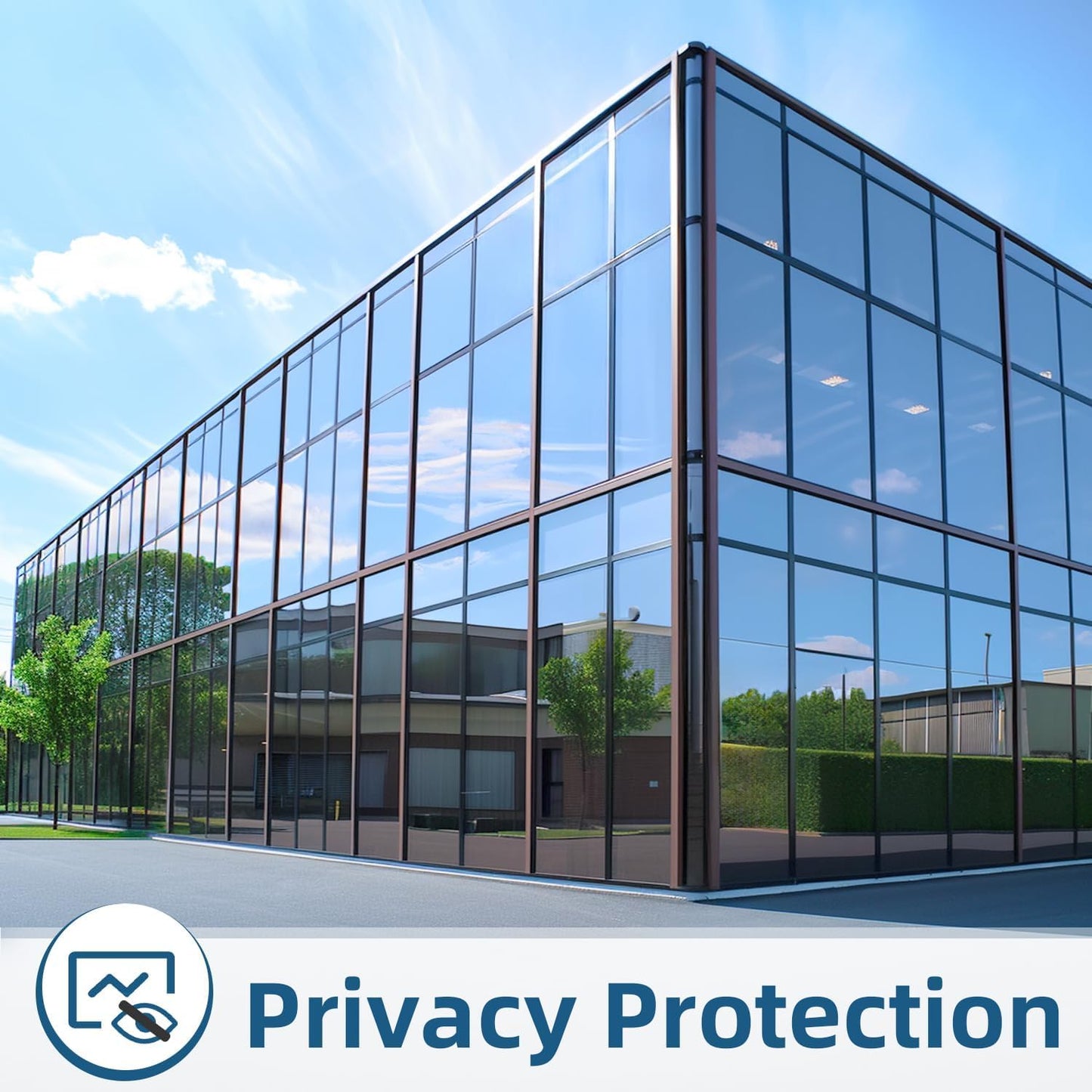 DUOFIRE One Way Window Film Privacy See Out Not in Heat Blocker Window Tint Reflective Mirror Windows Tinting Film for Home Static Cling Anti-UV Sun Blocking Windows Covering（Black, 45.2x78.7in）