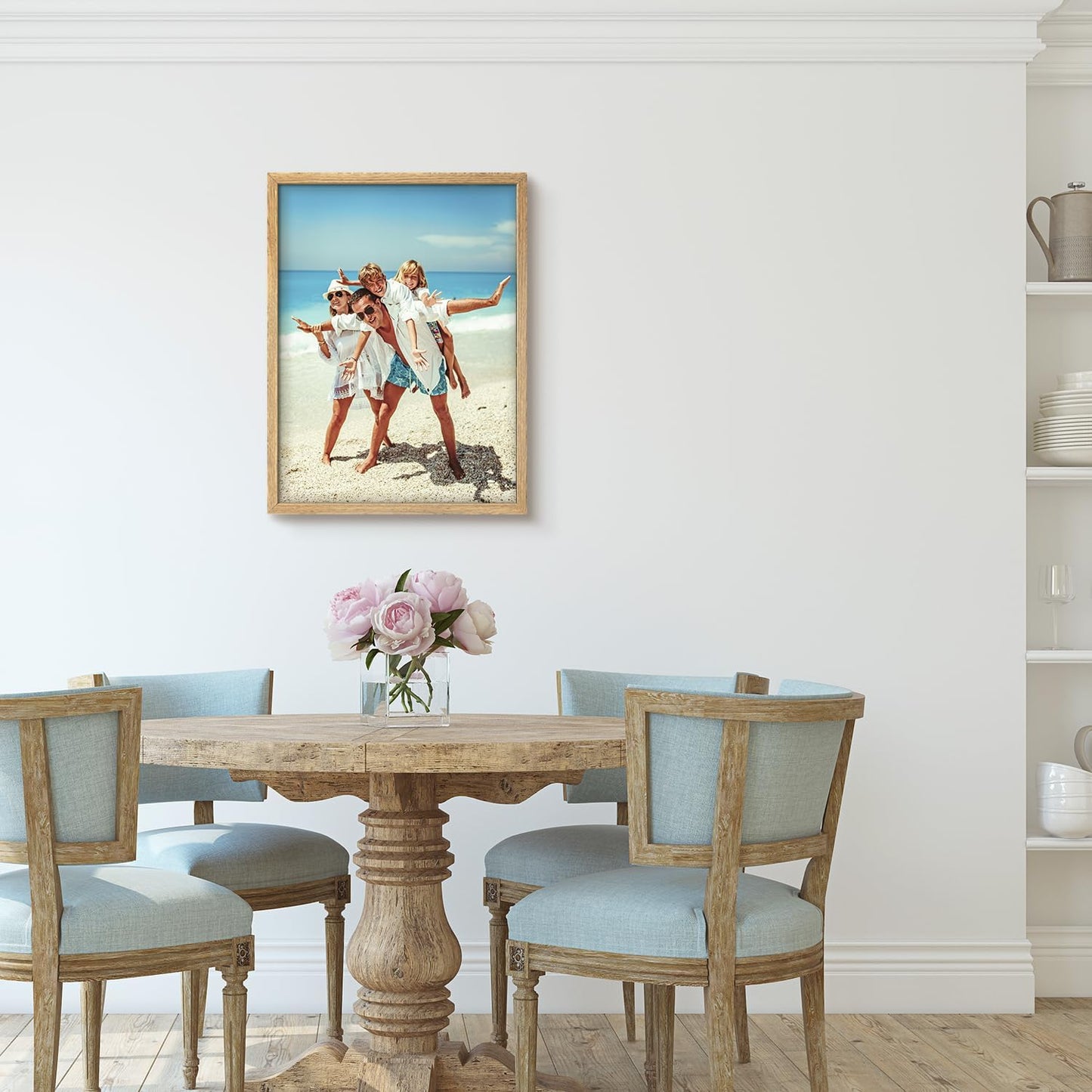 wall26 Custom Framed Poster Wall Art for Living Room, Bedroom Canvas Prints for Home Decoration Ready to Hang - 12"x16" Natural