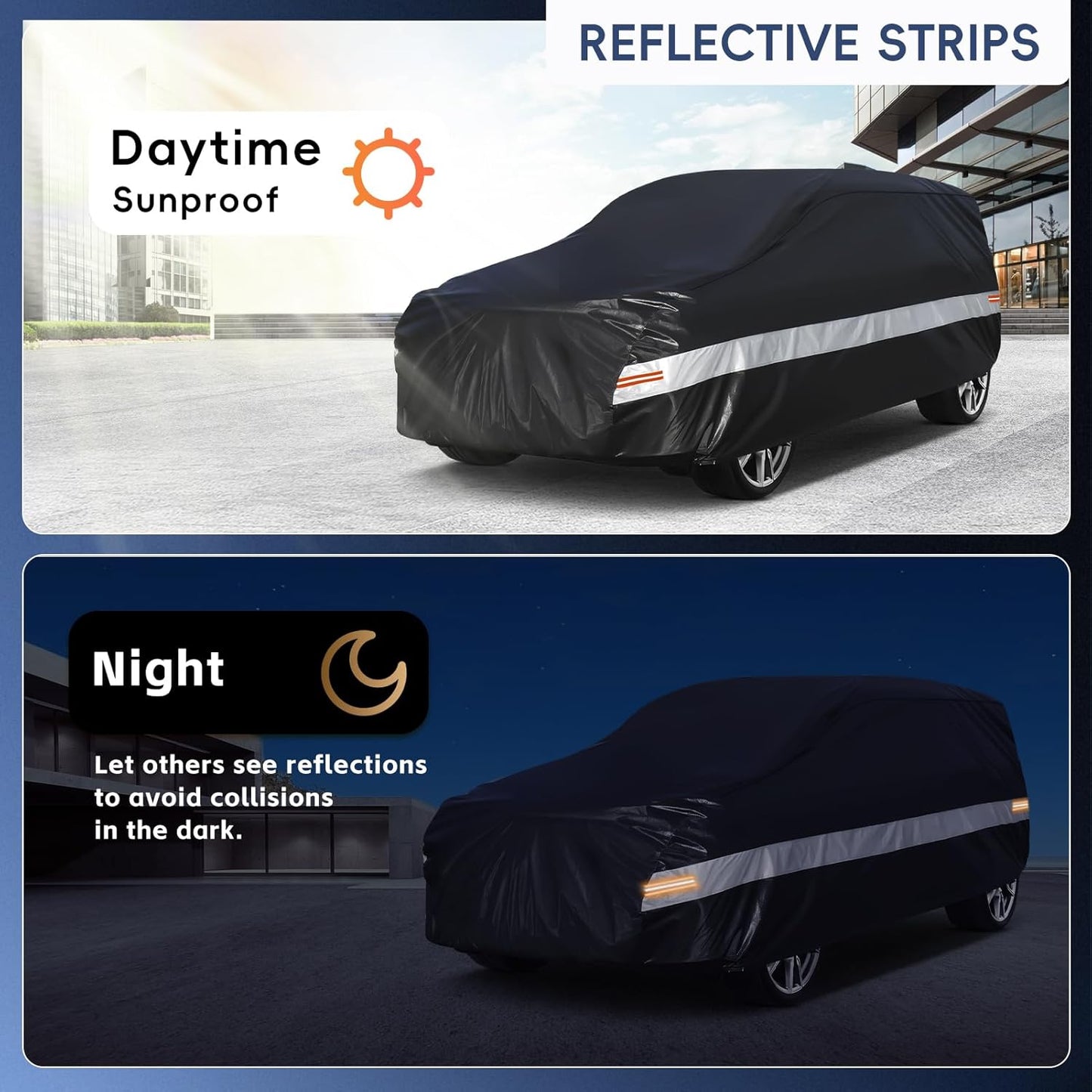 10 Layers Minivan Car Cover Custom Fit for Honda Odyssey (1999-2024) Waterproof All Weather for Automobiles, Outdoor Full Cover Sun UV Rain Protection with Cotton.Black