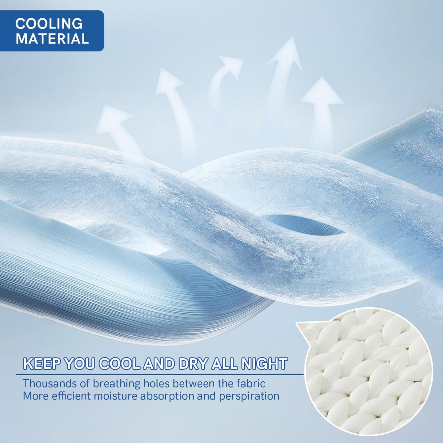 YnM Cooling Chunky Throw Blanket, Medium-Weight, Hand Knitted, Skin Friendly, Ventilated and Breathable, Machine Washable, Home Décor Piece for Couch, Sofa and Bed (White, 50x70 Inch)