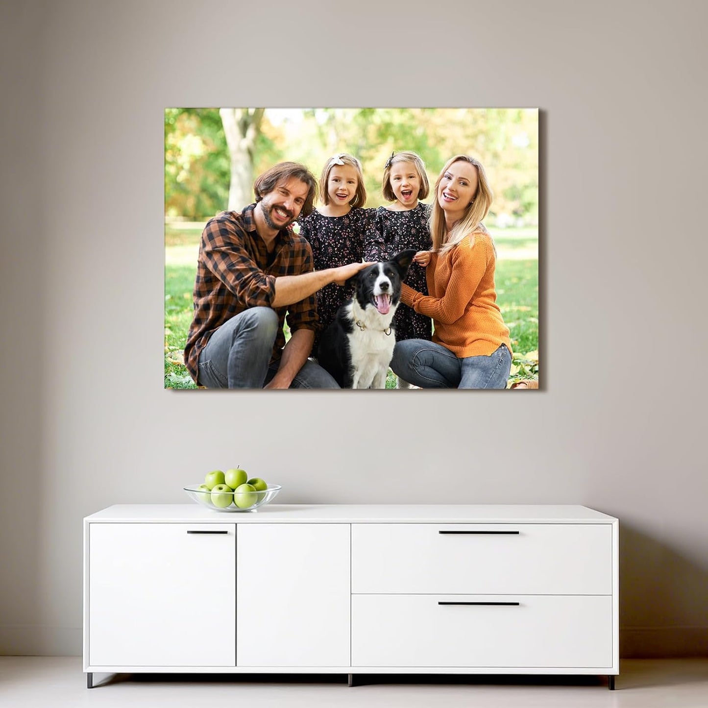 Custom Canvas Prints with Your Photos - Personalized Pictures Print, Customized Photo Gifts, Wall Art Poster Canvas Printing for Wedding, Family, Baby, Pets, Home Office Decor, Wrapped Frame 24x18