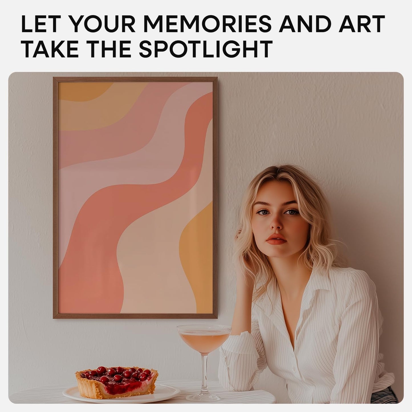 Homeforia Walnut Picture Frame 16x24, High End Dark Oak 16x24 Brown Wooden Frames with Mat 12x18, 16 x 24 Wood Poster Frame Matted to 12 by 18, 24x16 Hanging Frames, Tempered Glass, Wall Kit, Set of 1