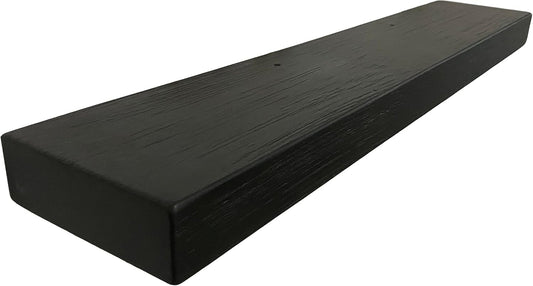 joelsantiques 36 Inch Wooden Floating Shelves for Wall - 36x6x2 in - Made of Natural Wood - Long Heavy Duty Rustic Wall Shelves for Bedroom - Perfect for Living Room, Kitchen - Black