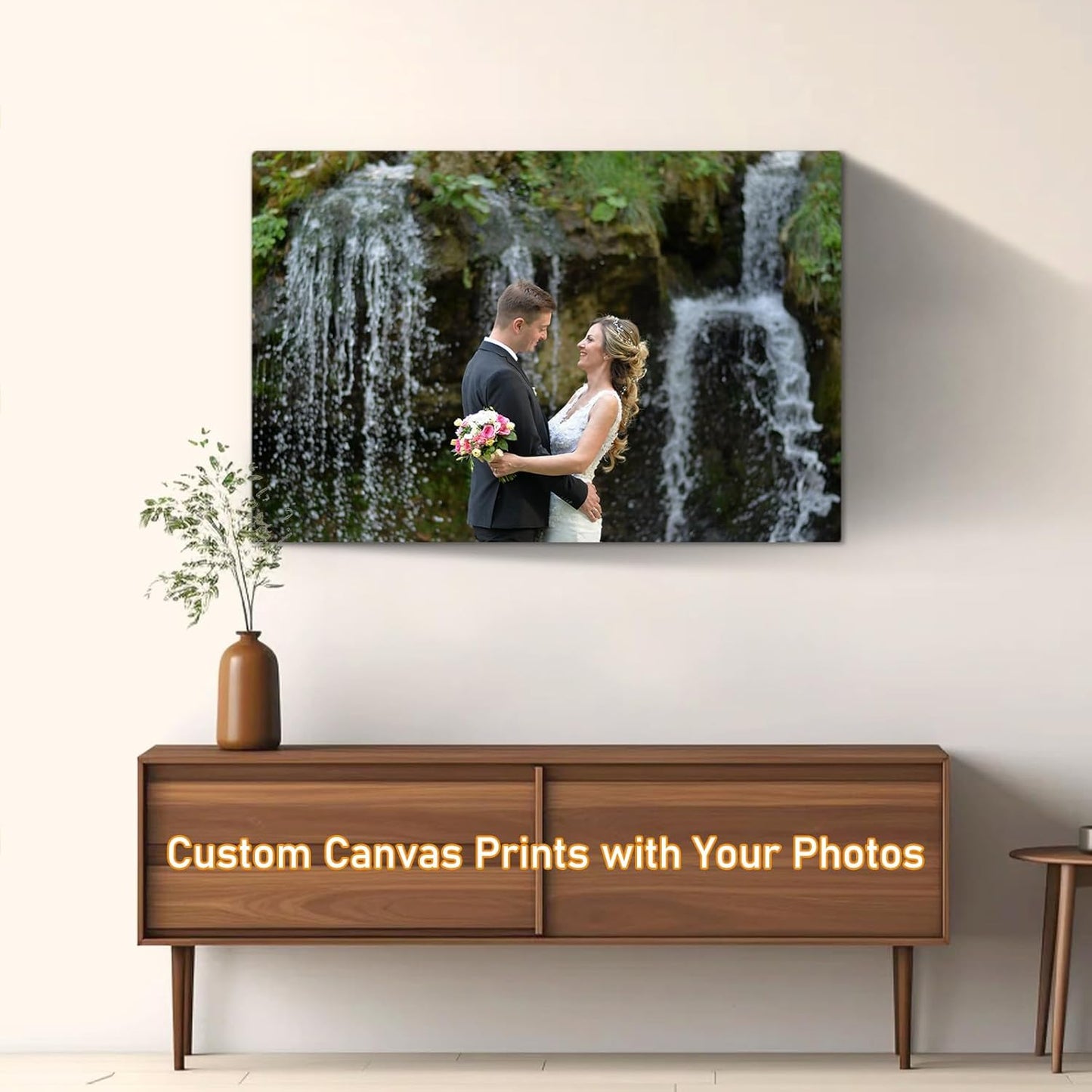 xzartdiy Custom Canvas Prints with Your Photos - Personalized Picture Print Customized Gifts for Family Home Office Wall Art Decor, Wrapped Canvas 30x20inch