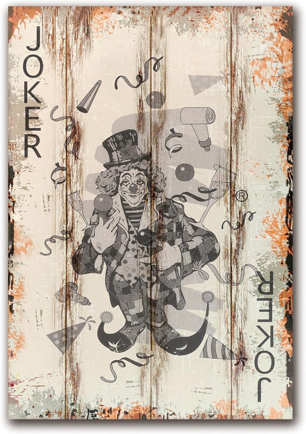 Poker Canvas Wall Art Print black Joker Game Room Wall Art Print Wall Decor Prints Poster With Framed