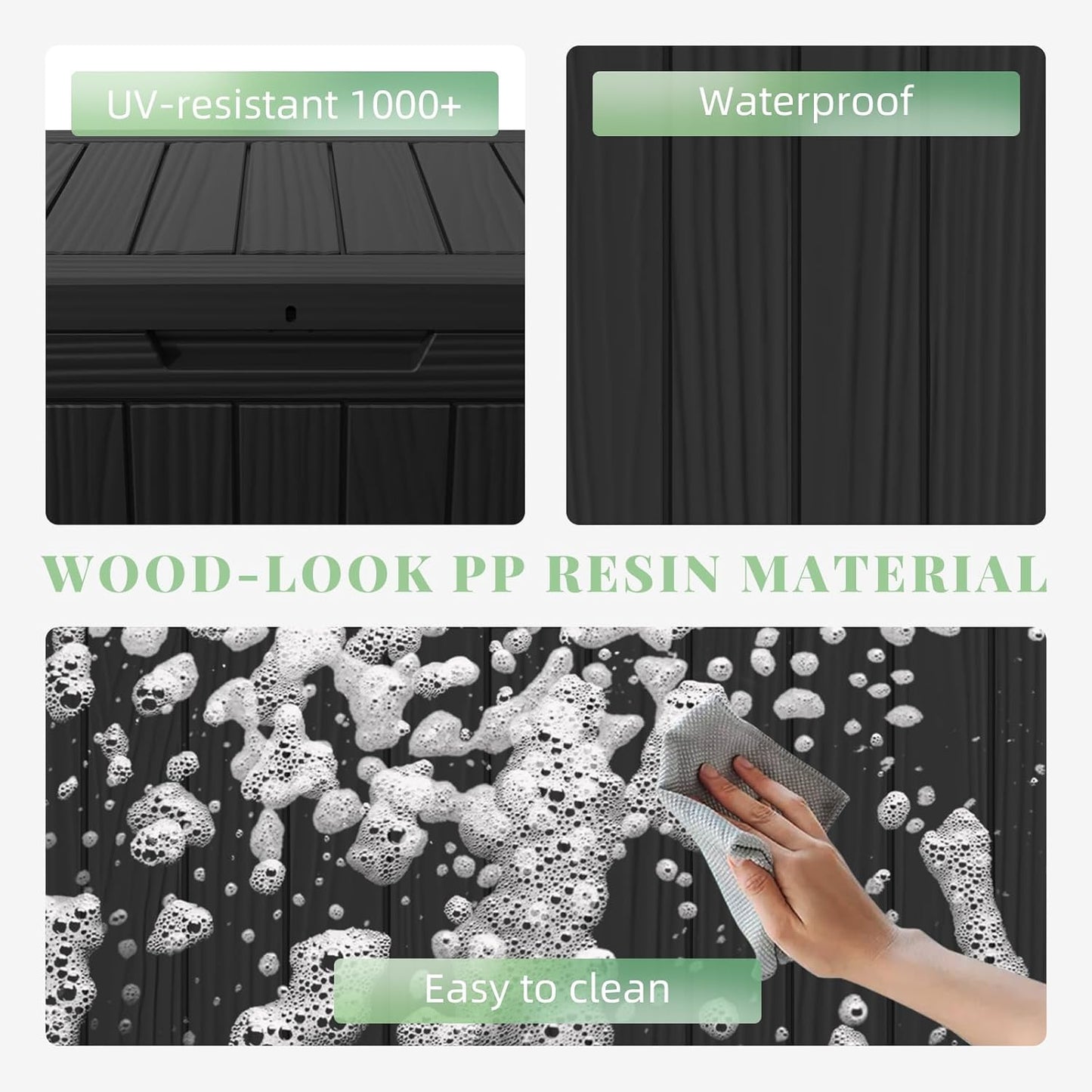 DRATO 45 Gallon Deck Box, Outdoor Storage Box for Patio Furniture, Patio Cushions, Gardening Tools, Pool Supplies 480lbs Weight Capacity,Waterproof Resin Storage Boxes