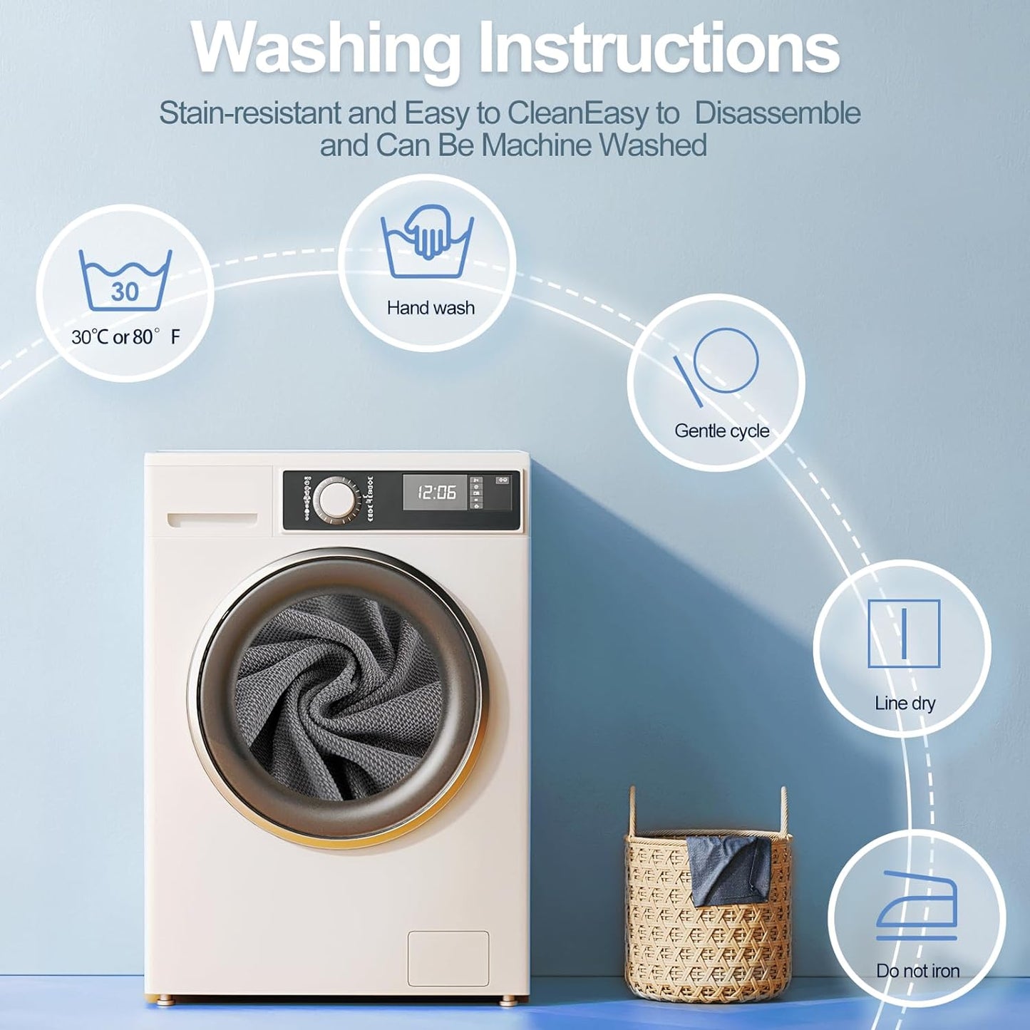 Large Backrest Cushion Covers Super Stretch Backrest Covers for 2 Cushion Couch Sofa, Couch Back Cushion Covers Featuring with Chenille Yarn (Softer Version, 2PC, Dark Grey)