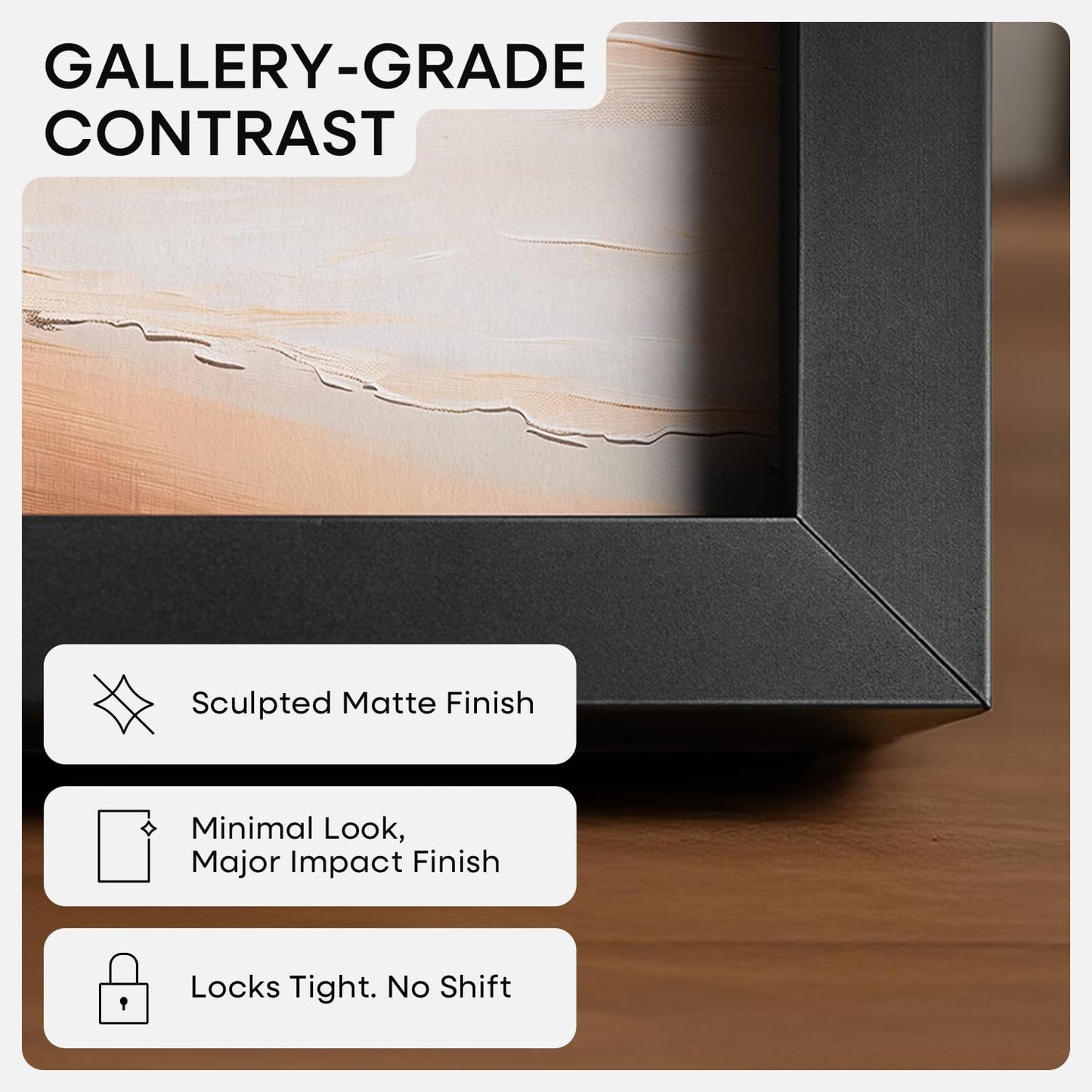 Homeforia 14x17 Picture Frame Black, High End Metal 14 x 17 Poster Frames with Mat 11 x 14 for Photo, 14x17 Black Frame Matted to 11x14 inch Print, 17x14 Thin Frame, Tempered Glass, Wall Kit, Set of 1