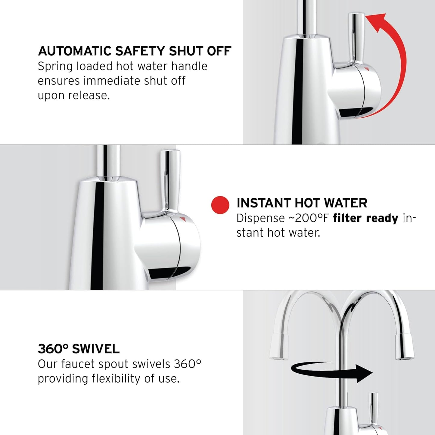 InSinkErator Stainless Steel Tank, H250C-SS HOT250 System, Single-Handle Faucet in Chrome with2/3-Gallon Instant Hot Water Dispenser
